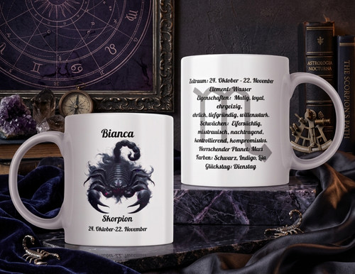 Sternzeichen skorpion tasse - sternzeichen,