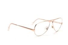 Pilotbrille Fassung Gold Metall Pilot Herren Klassiker Frame Italy 54-18mm 