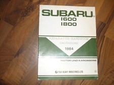 Subaru 1600 / 1800 WERKSTATT HANDBUCH Ergänzung 1984 Motor Karosserie