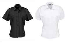 PREMIER Damen Pilotenhemd,Diensthemd,Feuerwehrhemd,weiß,kurzarm 312 NEU