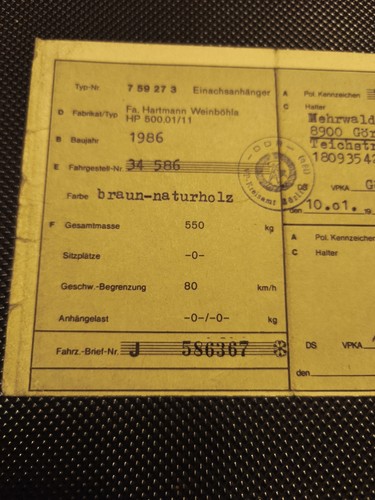 Ddr anhänger zulassung 500 - ddr,