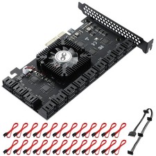 PCIe SATA 3.0 24 Port Erweiterungskarte PCI Express 4X SATA 6Gbps Controllerk...