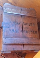 Antike Bier/ Frachtkiste mit Porzellanbügelverschuss Werbung Reklame Alt Selten 