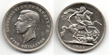 Großbritannien 1 Crown 1951 George VI. vz