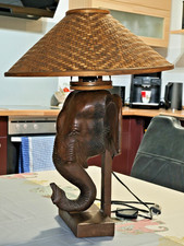 Tischlampe Elefant, Holz, Afrika