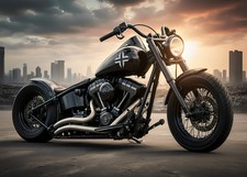 Motorrad Kunstdruck Biker