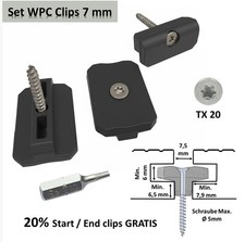 WPC Clips Befestigung Klammern