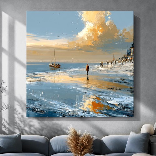 Leinwand bilder xxl strand - leinwand,