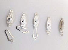 10x Verschluss versilbert