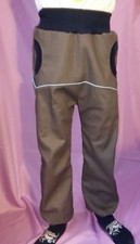 Hose handmade Outdoorhose Waldkindergarten einfarbig graubraun