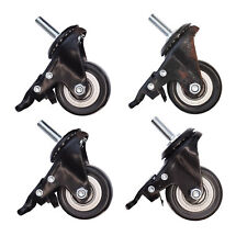 B-Ware 4x Lenkrolle Bremse M8 Gewinde Transportrolle Schwenkrolle Industrierolle