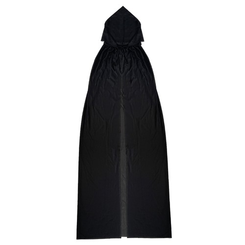 Umhang schwarz cape für hexe - schwarz,