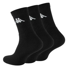 Kappa Socken 6 Paar unisex Sportsocken Tennissocken schwarz Strümpfe