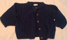 Vintage navy blue cable knit - vintage,