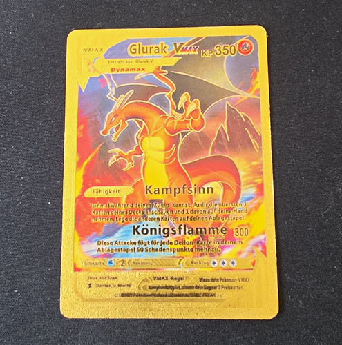 Pokémon tcg glurak vmax gold - glurak,