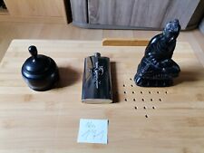 EIN SCHÖNES SAMMELKOVOLUT -HOLZDOSE-HOLZBUDDA-SELTENER FLACHMANN-FÜR SAMMLER 