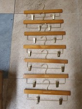 7 Stück Kleiderbügel Hosen Holz lakiert drehbar Rockhalter von Polo Ralph Lauren