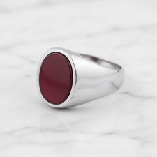 Roter Onyx Ring Silber –