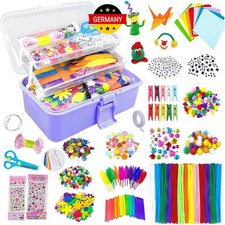 3000+Pcs Bastelset Für Kinder Bastelbox Bastelmaterial Set,Bastelkoffer Gehören