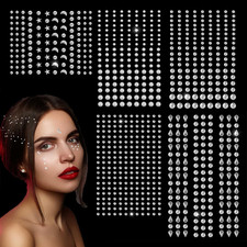 - 2310 Stück Glitzersteine Selbstklebend Acryl Bunt Schmucksteine