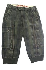 Tommy Hilfiger Denim Nikita Check Pant 3/4 Damenhose W31 Deep Olive Sand Washed