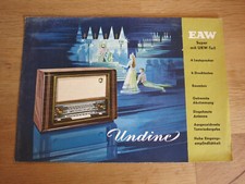 DDR Prospekt - UNDINE - 7 Röhren-Super mit UKW - VEB EAW Stalin Berlin - 1955