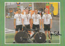 Autogramm - Jan Schur (Radsport) - DDR-Karte