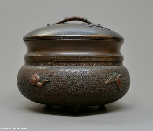 Japan bronze deckeldose aus - japan,