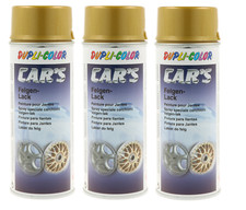 Felgengold 3 x 400ml DUPLI-COLOR Cars Lackspray Sprühlack Spraydose Spray 385902
