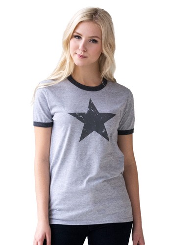 Star ringer shirt tee - ringer, top