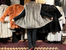 Nerzweste Nerz Pelzweste Pelz Weste Real Fur Mink Fur Vest Visone Pelliccia M-L