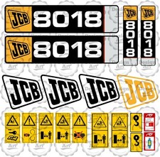JCB 8018 Mini Bagger Digger Aufkleber Set Decals