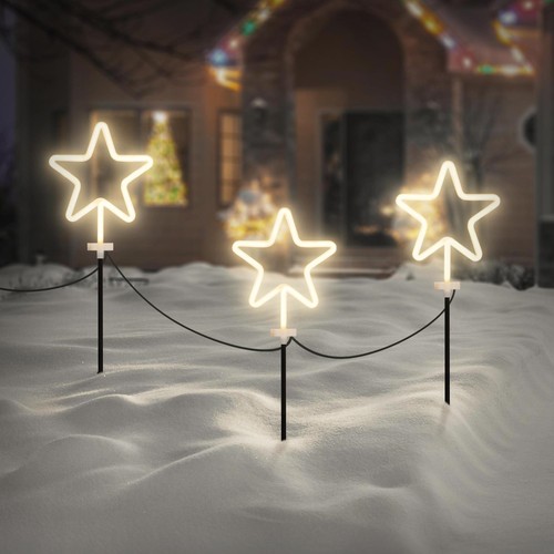 3er leuchtstern set led - leuchtstern,