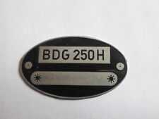 schild  Triumph TWN  BDG 250 H Typenschild  ID-plate s102