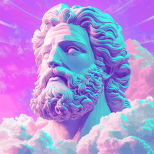 Wandtattoo Aufkleber Gott Zeus Vaporwave Wandaufkleber