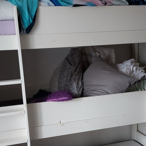 Kinder hochbett aus holz - hochbett, weiß