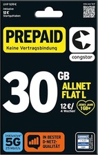 VIP   0160 976 212 44    congstar Prepaid ALLNET L 20/30 GB         (V201)