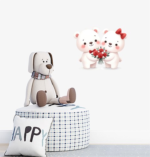Paar teddybär blume - paar,