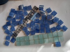 Mosaiksteine aus Glas  - Farbe :  versch. Blautöne - 760 g