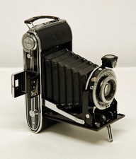 Agfa Billy Compur-Rapid  Balgenkamera mit Ledertasche - Rollfilm 6x9