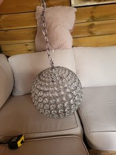 Glaskristall Hängeleuchte - Silber top Zustand ansehen es lohnt sich 