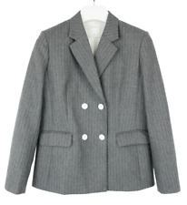 Sandro Tanya Blazer Damen (Eu) 40 Zweireihig Wollmischung Nadelstreifen