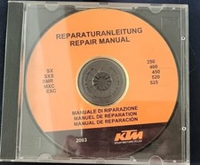  Reparaturanleitung  CD Original KTM 2003.  250,400,450,520,525 siehe Bilder 