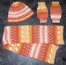 Norweger, Handarbeit, Mütze Schal, Stulpen