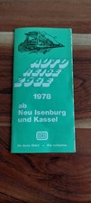Fahrplan Autoreisezug Deutsche Bundesbahn 1978 Neu-Isenburg und Kassel 