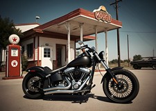 Motorrad Kunstdruck Biker