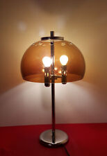 70er Jahre Stehlampe Chrom Fuß Plexiglas  Kugel space age panton Sputnik