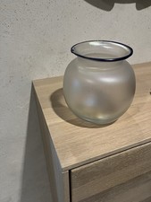 Eisch signierte kugelförmige Vase irisierend mundgeblasen 