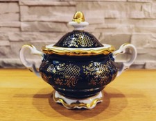 Weimar Porzellan Zuckerdose Kobalt Gold Barock Echt Weimar Vintage