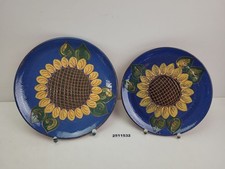 2x Wandteller Keramik Steingut